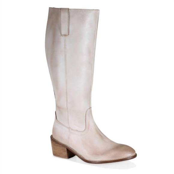 NEW DIBA TRUE women's fig garden leather tall boots in off white